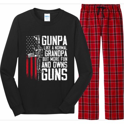 Gunpa Like A Normal Grandpa Fun And Owns Guns Long Sleeve Pajama Set