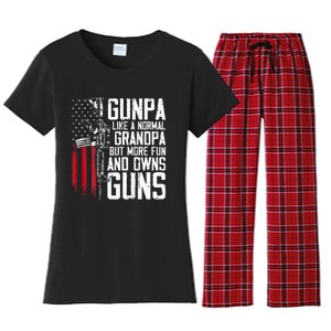 Gunpa Like A Normal Grandpa Fun And Owns Guns Women's Flannel Pajama Set