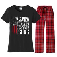 Gunpa Like A Normal Grandpa Fun And Owns Guns Women's Flannel Pajama Set