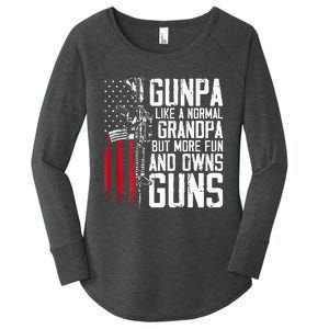 Gunpa Like A Normal Grandpa Fun And Owns Guns Women's Perfect Tri Tunic Long Sleeve Shirt