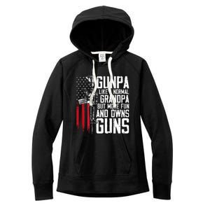 Gunpa Like A Normal Grandpa Fun And Owns Guns Women's Fleece Hoodie