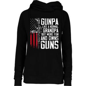 Gunpa Like A Normal Grandpa Fun And Owns Guns Womens Funnel Neck Pullover Hood