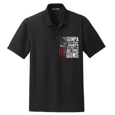 Gunpa Like A Normal Grandpa Fun And Owns Guns Dry Zone Grid Polo