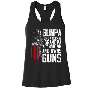 Gunpa Like A Normal Grandpa Fun And Owns Guns Women's Racerback Tank