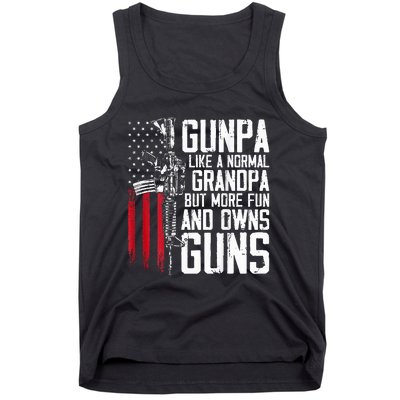 Gunpa Like A Normal Grandpa Fun And Owns Guns Tank Top