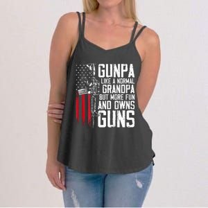 Gunpa Like A Normal Grandpa Fun And Owns Guns Women's Strappy Tank