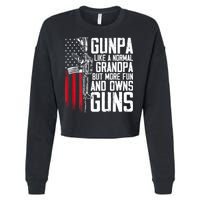 Gunpa Like A Normal Grandpa Fun And Owns Guns Cropped Pullover Crew
