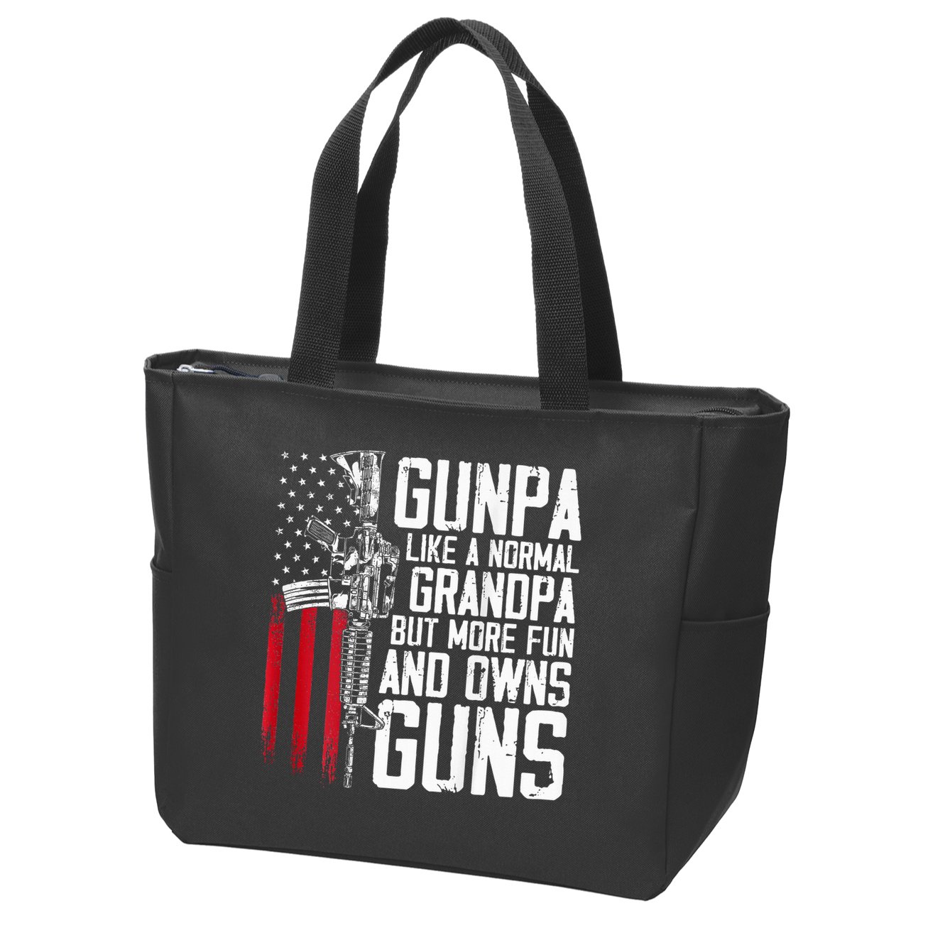 Gunpa Like A Normal Grandpa Fun And Owns Guns Zip Tote Bag