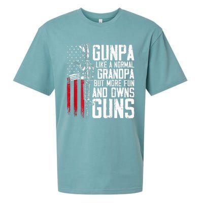 Gunpa Like A Normal Grandpa Fun And Owns Guns Sueded Cloud Jersey T-Shirt