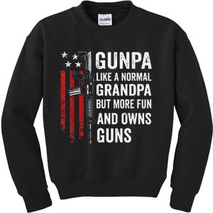 Gunpa Like A Normal Grandpa But More Fun And Owns Guns Gift Kids Sweatshirt