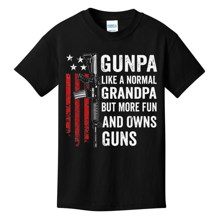 Gunpa Like A Normal Grandpa But More Fun And Owns Guns Gift Kids T-Shirt