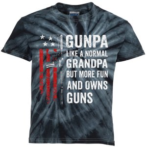 Gunpa Like A Normal Grandpa But More Fun And Owns Guns Gift Kids Tie-Dye T-Shirt