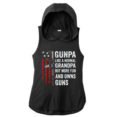 Gunpa Like A Normal Grandpa But More Fun And Owns Guns Ladies PosiCharge Tri-Blend Wicking Draft Hoodie Tank