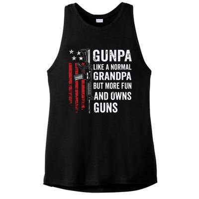 Gunpa Like A Normal Grandpa But More Fun And Owns Guns Ladies PosiCharge Tri-Blend Wicking Tank