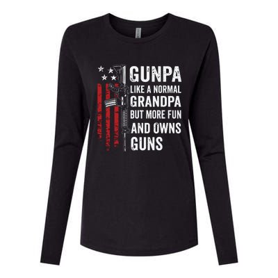 Gunpa Like A Normal Grandpa But More Fun And Owns Guns Womens Cotton Relaxed Long Sleeve T-Shirt