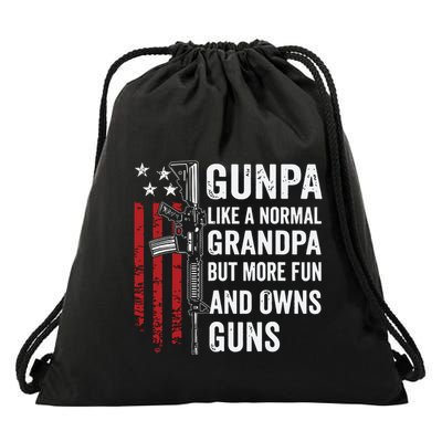 Gunpa Like A Normal Grandpa But More Fun And Owns Guns Drawstring Bag