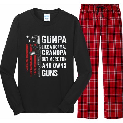 Gunpa Like A Normal Grandpa But More Fun And Owns Guns Long Sleeve Pajama Set