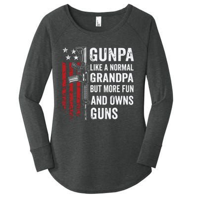 Gunpa Like A Normal Grandpa But More Fun And Owns Guns Women's Perfect Tri Tunic Long Sleeve Shirt