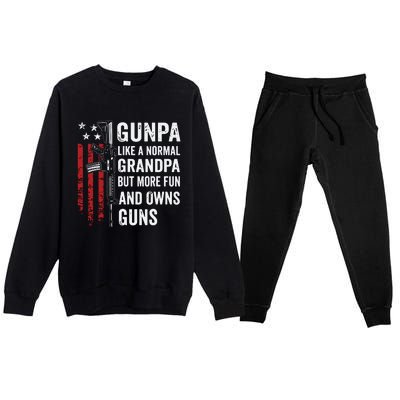 Gunpa Like A Normal Grandpa But More Fun And Owns Guns Premium Crewneck Sweatsuit Set