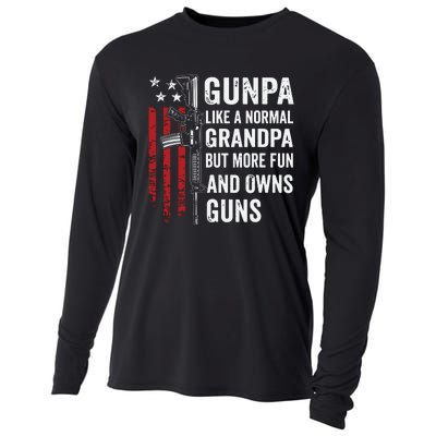 Gunpa Like A Normal Grandpa But More Fun And Owns Guns Cooling Performance Long Sleeve Crew