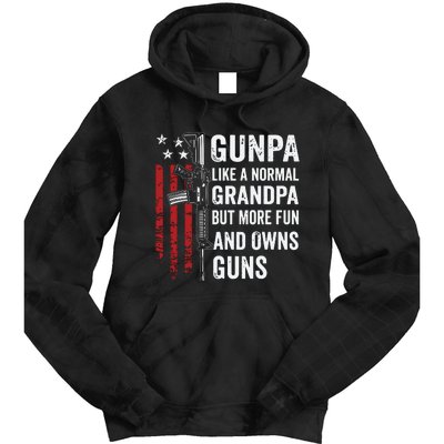 Gunpa Like A Normal Grandpa But More Fun And Owns Guns Tie Dye Hoodie