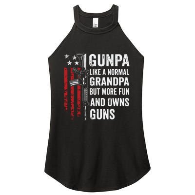 Gunpa Like A Normal Grandpa But More Fun And Owns Guns Women's Perfect Tri Rocker Tank