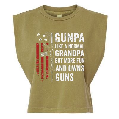 Gunpa Like A Normal Grandpa But More Fun And Owns Guns Garment-Dyed Women's Muscle Tee