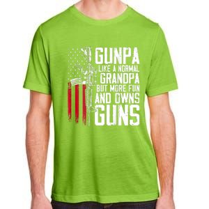 Gunpa Like A Normal Grandpa Fun And Owns Guns (On Back) Adult ChromaSoft Performance T-Shirt