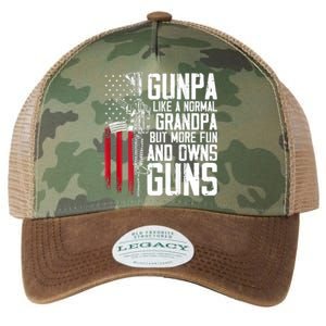 Gunpa Like A Normal Grandpa Fun And Owns Guns (On Back) Legacy Tie Dye Trucker Hat