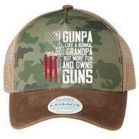 Gunpa Like A Normal Grandpa Fun And Owns Guns (On Back) Legacy Tie Dye Trucker Hat