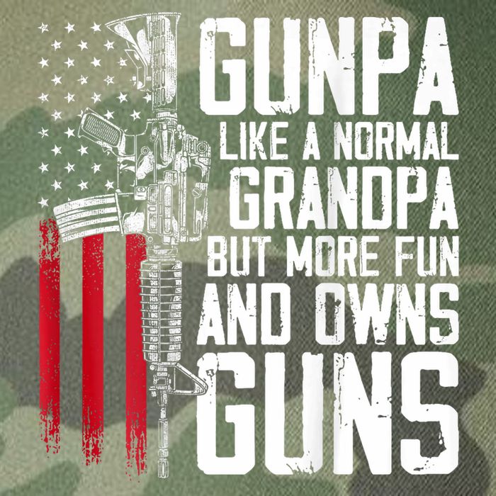 Gunpa Like A Normal Grandpa Fun And Owns Guns (On Back) Legacy Tie Dye Trucker Hat