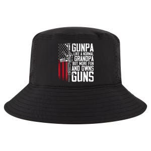 Gunpa Like A Normal Grandpa Fun And Owns Guns (On Back) Cool Comfort Performance Bucket Hat