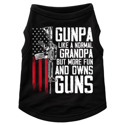 Gunpa Like A Normal Grandpa Fun And Owns Guns (On Back) Doggie Tank