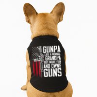 Gunpa Like A Normal Grandpa Fun And Owns Guns (On Back) Doggie Tank