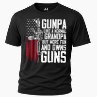 Gunpa Like A Normal Grandpa Fun And Owns Guns (On Back) Performance Shirt
