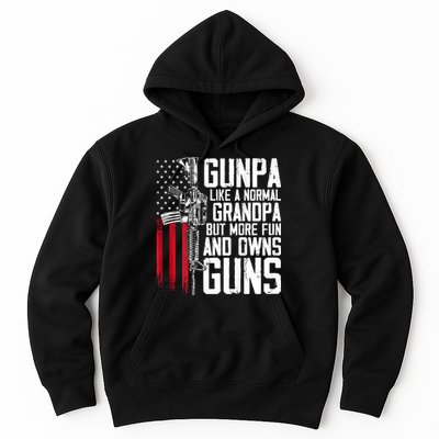 Gunpa Like A Normal Grandpa Fun And Owns Guns (On Back) Hoodie