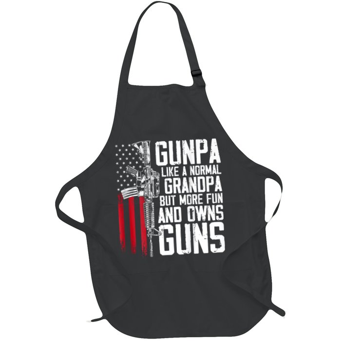 Gunpa Like A Normal Grandpa Fun And Owns Guns (On Back) Apron