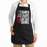 Gunpa Like A Normal Grandpa Fun And Owns Guns (On Back) Apron
