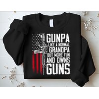 Gunpa Like A Normal Grandpa Fun And Owns Guns (On Back) Sweatshirt