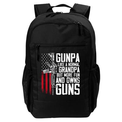 Gunpa Like A Normal Grandpa Fun And Owns Guns (On Back) Daily Commute Backpack