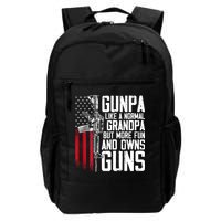 Gunpa Like A Normal Grandpa Fun And Owns Guns (On Back) Backpack