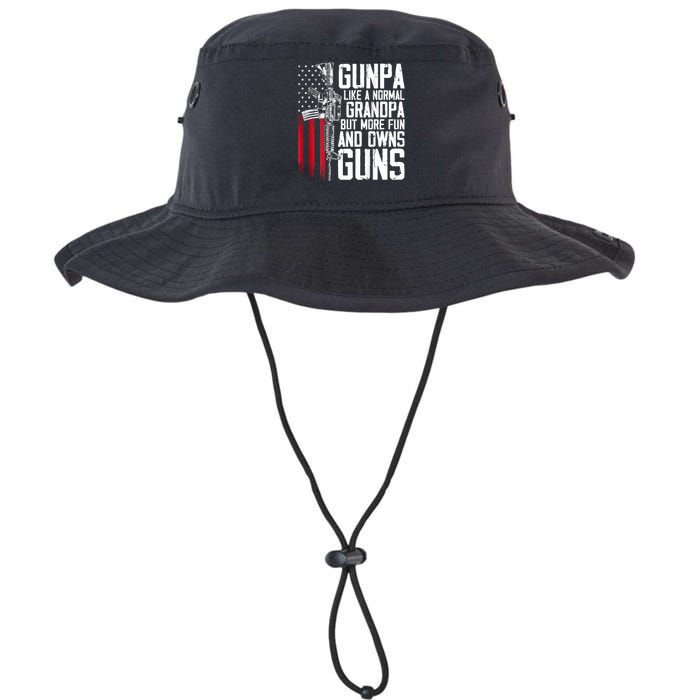 Gunpa Like A Normal Grandpa Fun And Owns Guns (On Back) Legacy Cool Fit Booney Bucket Hat