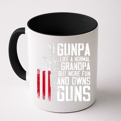Gunpa Like A Normal Grandpa Fun And Owns Guns (On Back) Mug