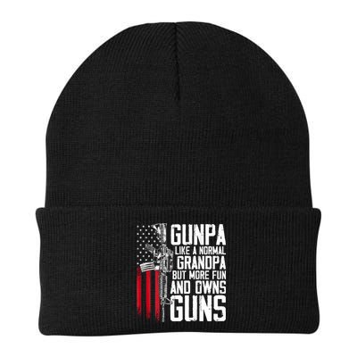 Gunpa Like A Normal Grandpa Fun And Owns Guns (On Back) Beanie