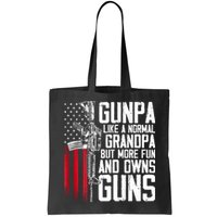Gunpa Like A Normal Grandpa Fun And Owns Guns (On Back) Bag