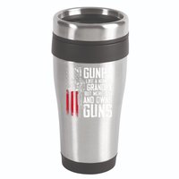 Gunpa Like A Normal Grandpa Fun And Owns Guns (On Back) 16oz Travel Tumbler