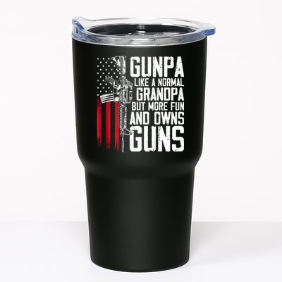 Gunpa Like A Normal Grandpa Fun And Owns Guns (On Back) Tumbler