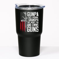 Gunpa Like A Normal Grandpa Fun And Owns Guns (On Back) Tumbler