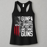 Gunpa Like A Normal Grandpa Fun And Owns Guns (On Back) Womens Tank Top