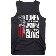 Gunpa Like A Normal Grandpa Fun And Owns Guns (On Back) Tank Top